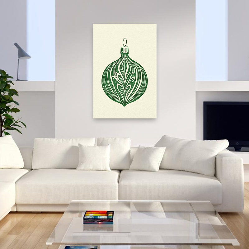 «Woodcut Bauble», reproduction d'art abstrait contemporain, 48" H x 32" W