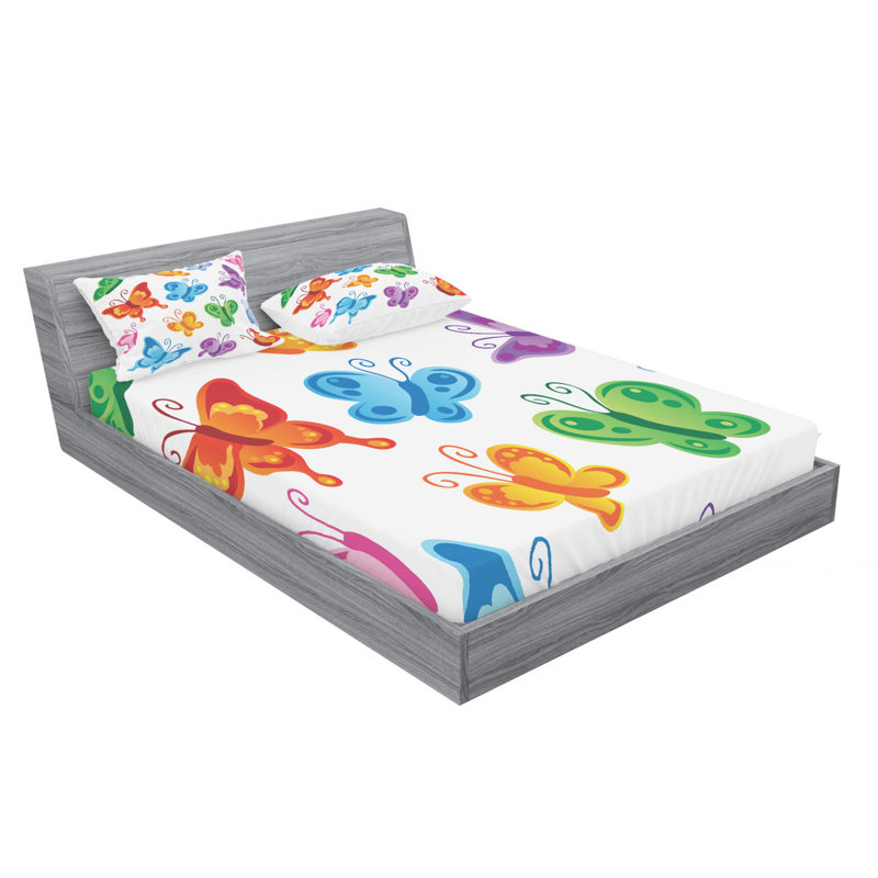 Microfiber Sheet Set, Queen Sheet Set with Fitted Sheet