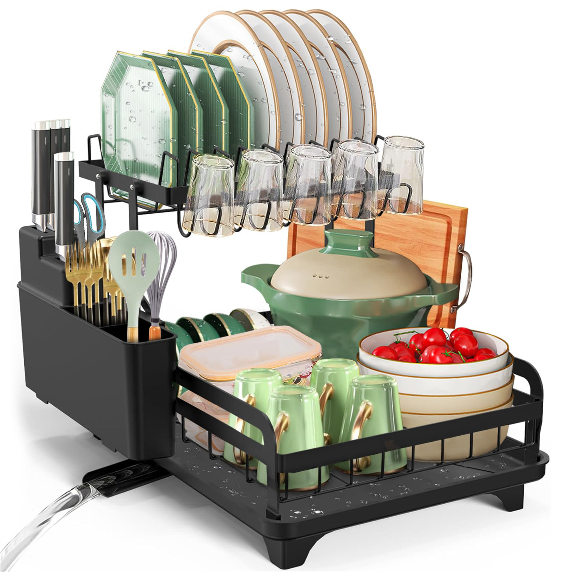 Ebern Designs Roene Two Tier Dish Rack | Wayfair.co.uk