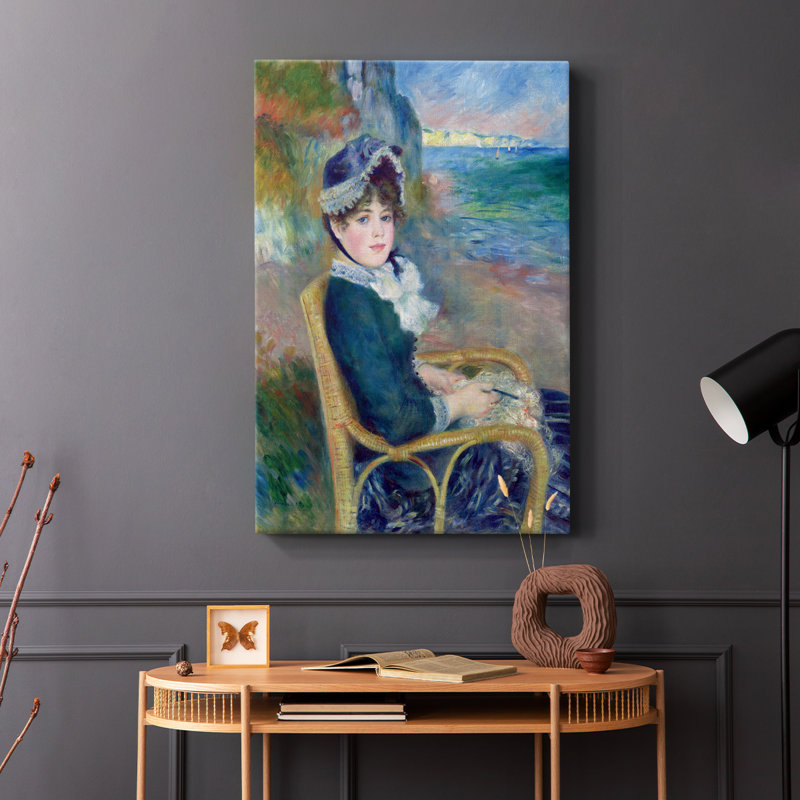 Au bord de la mer - galerie Cavas, H 18 po x l 12 po