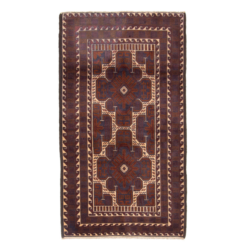 Tapis bleu foncé Teimani 3 pi 0 po x 5 pi 3 po