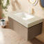 Meuble-lavabo suspendu moderne avec lavabo, comptoir en pierre frittée, grand espace de rangement