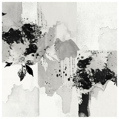 Monochrome Floral Abstract Comforter