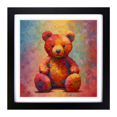 Teddy Bear Colour Field - Framed Print