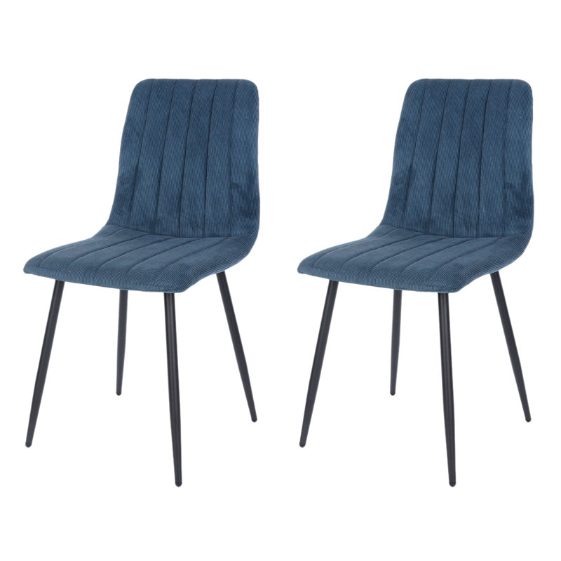 Kalie PAIR of Upholstered Dining Chairs, Blue