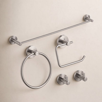 Circular 5 - Piece Bathroom Hardware Set