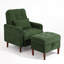 Upholstered Armchair with Footstool-1354990034