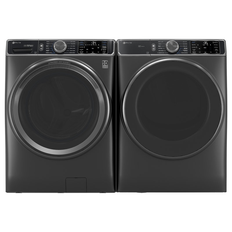 GE Profile Energy Star 7.8 Cu. Ft. Capacity Smart Front Load Gas Dryer With Steam And Sanitize Cycle, Carbon Graphite