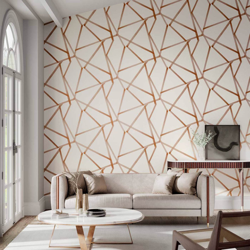 Sumi 10.05m x 68.6cm Wallpaper Roll, Linen/Copper