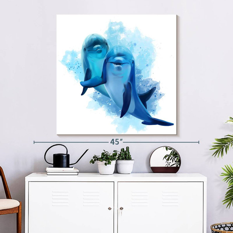 Brampt Dolphins Splash, 33" H x 33" W