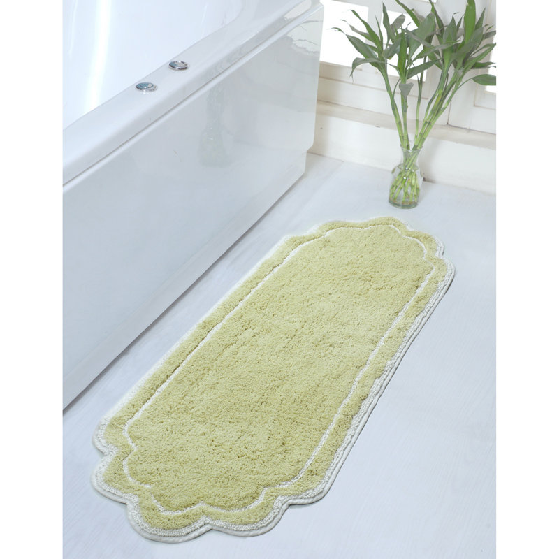 Tapis pour salle de bain Dobrinka, Vert, 21 po x 54 po (rectangle)