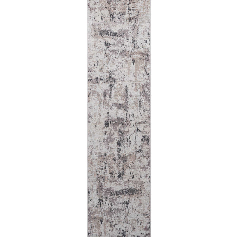 Cream/Brown Area Rug For Bedroom - Non-Shedding, Stain , Living Room Modern Appeal, Runner 2'2" x 7'10"