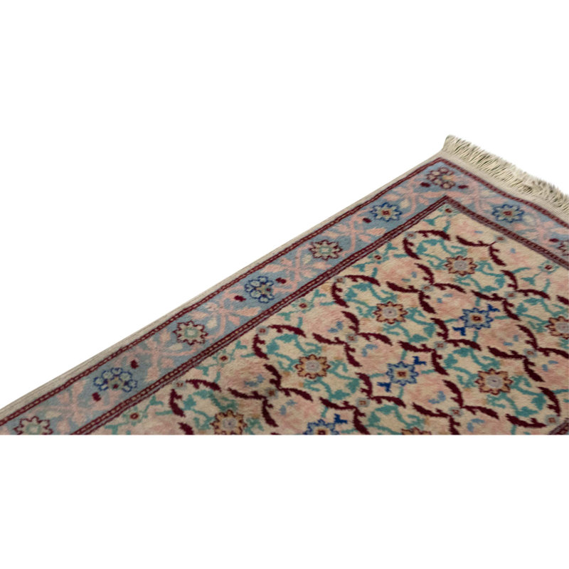 Hand Knotted Wool Area Rug in Multi