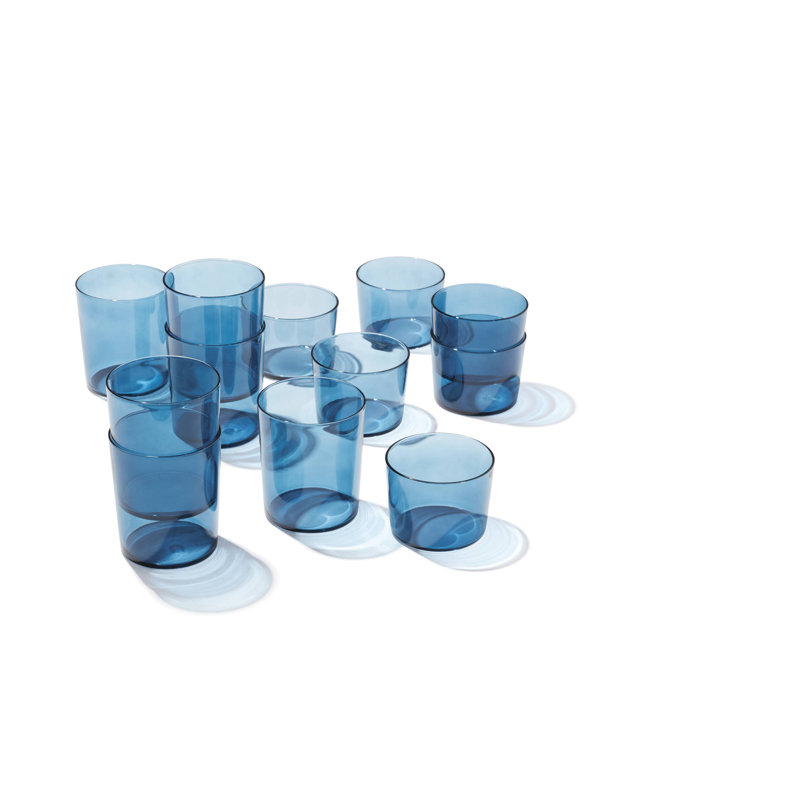 Stackables Blue Drinkware, Set of 12, Blue