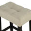 Ensemble de salle à manger 3 pièces avec table, sièges gris et 2 tabourets