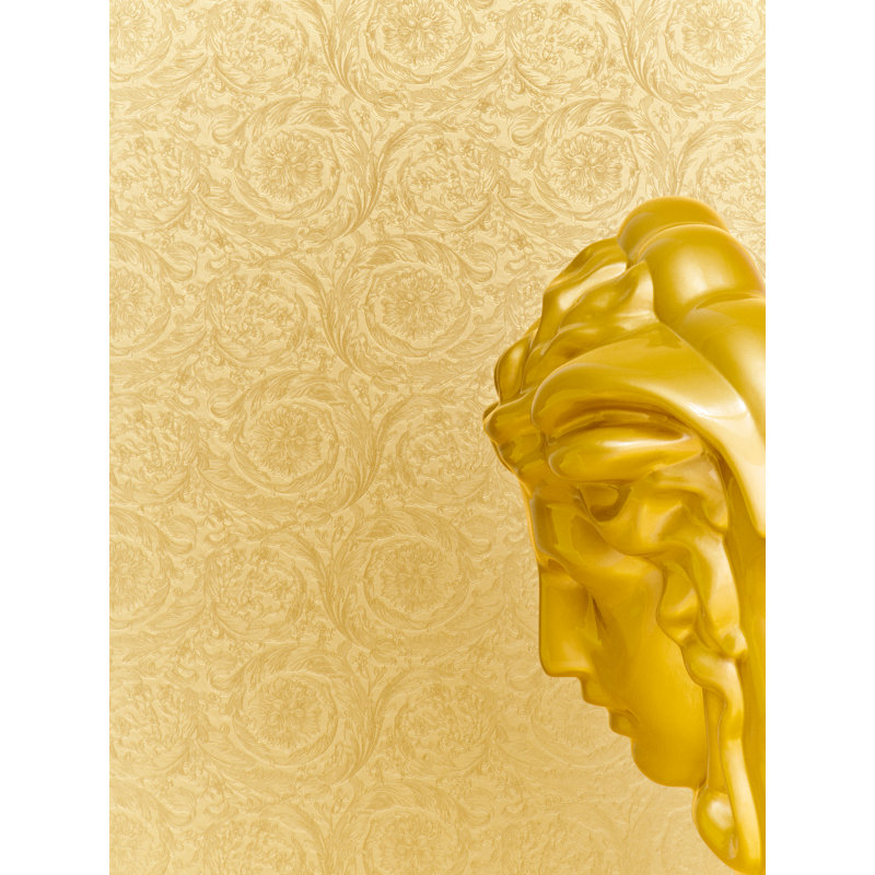 10.05m x 70cm Wallpaper Roll, Metallic/Gold/Yellow