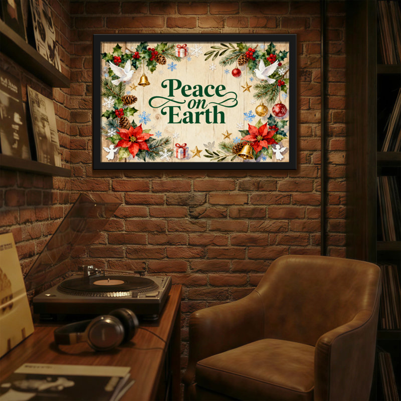 Paix de Noël sur terre, motif décoratif de Noël