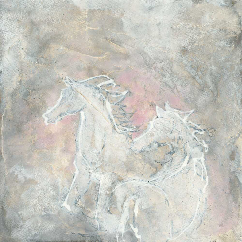 Blush Horses I, H 36 po x l 36 po x P 1,25 po