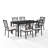 Creddy 6 - Person Steel Patio Dining Set Umbrella Hole Included Rectangular Table with Cushions Included