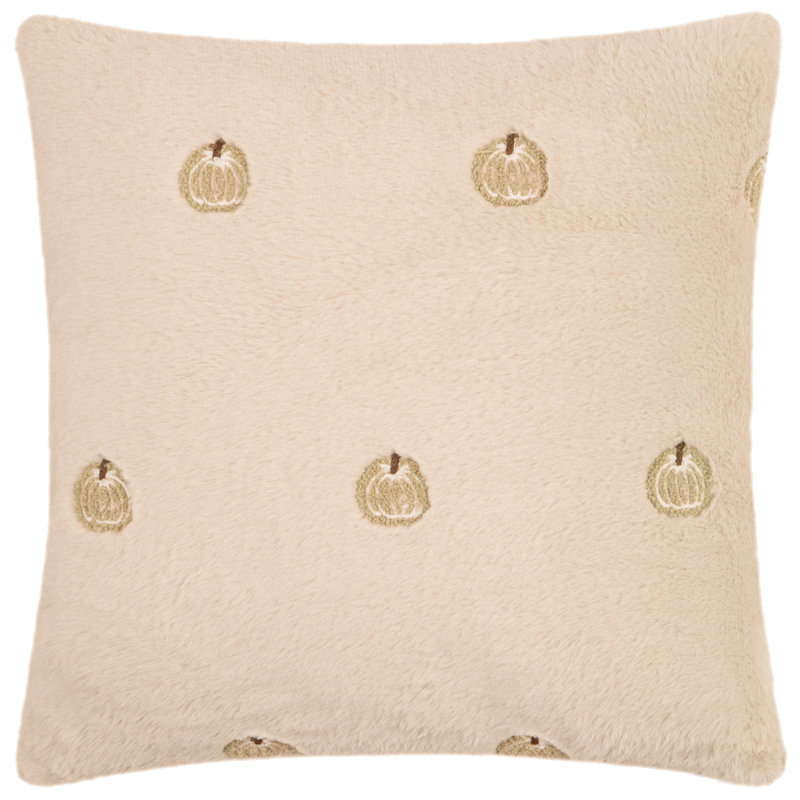 Autumn Pumpkins Beige Cushion Cover