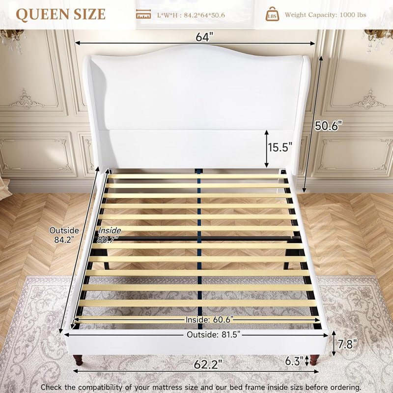 Clairemarie Upholstered Platform Bed