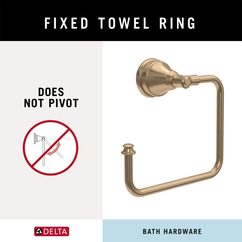 Champagne Bronze 4-Piece Metal Bathroom Hardware Set