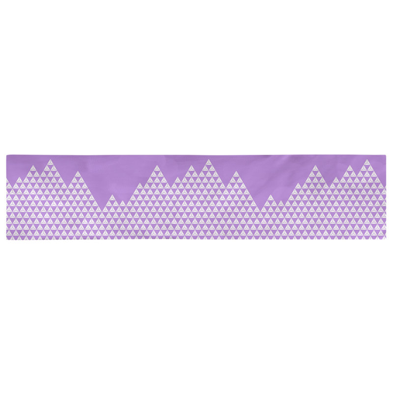 Chemin de table mountain Avicia, 73,5 po x 17,5 po, Violet, Coton
