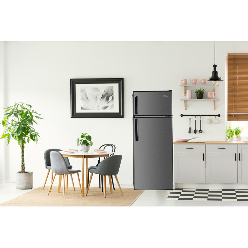 Compact Silver Energy Star Top Freezer Refrigerator
