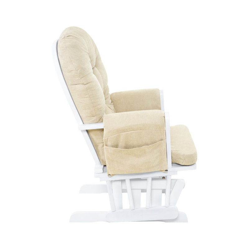 Winston Porter Parkhur Rocking Chair Nursery Glider with Ottoman ...