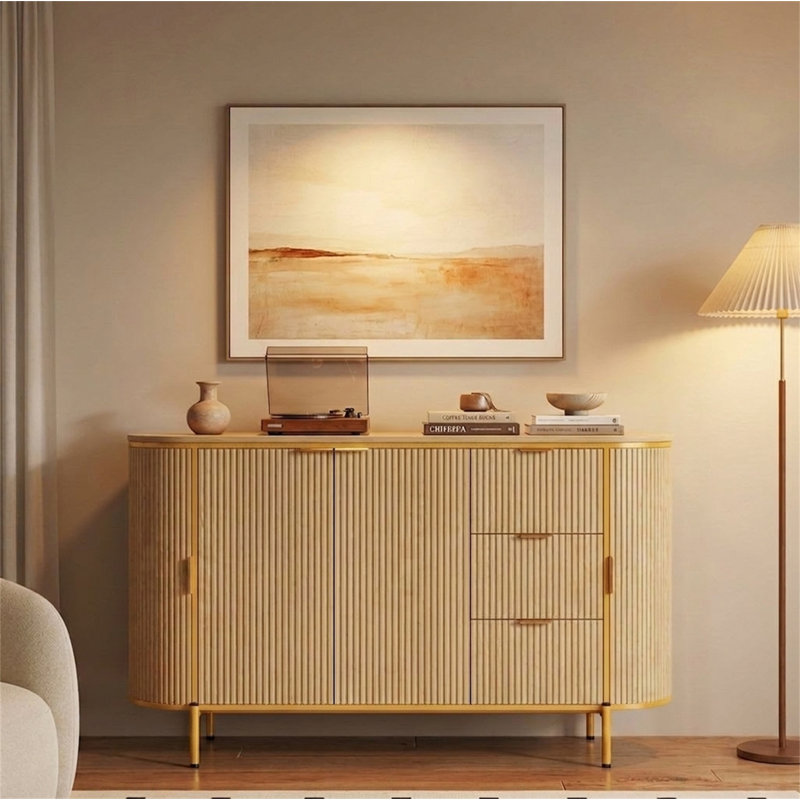 Buffet 59,8 "moderne, crédence d'appoint pour le salon, la salle à manger, le vestibule, Brun