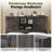  Oceant Sherell Farmhouse Full Bed Frame Storage Bookcase Headboard, Dark Oak-276771026-276771028