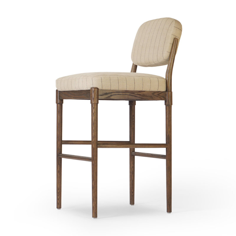 Esther Stool-Lavon Flint, Bar Stool (31.18" Seat Height), Drifted Oak, Lavon Flint