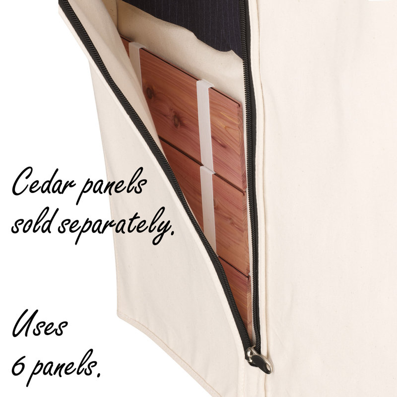 Natural Cotton Canvas Hanging Garment Bag with Zipper