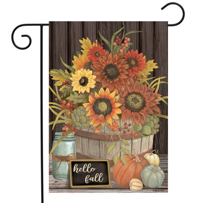 Drapeau de jardin Hello Fall