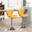 2 chaises pivotantes réglables revêtues de jaune, rembourrage en mousse épaisse, tissu en velours, apparence de ligne verticale élégante, réglage de la hauteur du vérin à gaz 2 360 pivotant, réglage du vérin à gaz, design, repose-pieds-1469230220