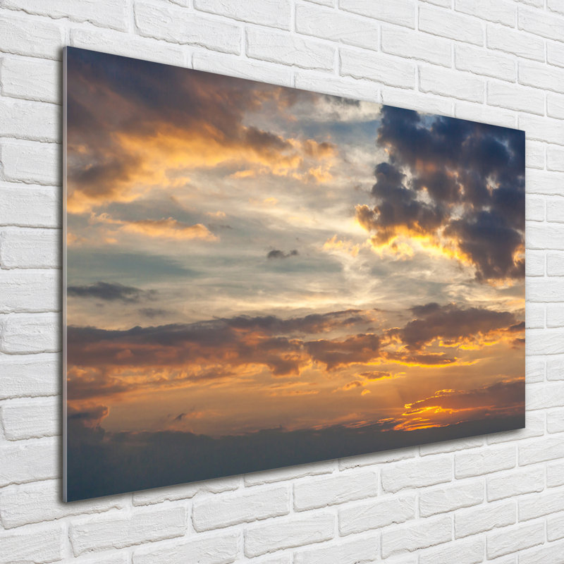 Sunset - No Frame Print on Glass