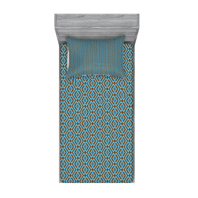 Ensemble de draps géométriques imbriqués, Ensemble de draps pour lit simple avec drap-housse