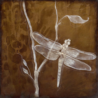 Wings And Damask V - Wrapped Canvas Painting