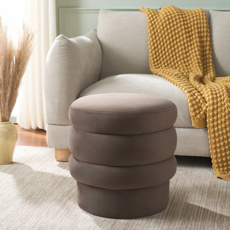 Rohan Layered Ottoman, Chocolate