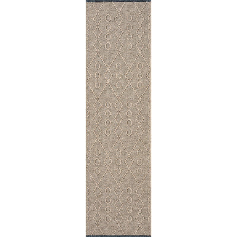 Brenly Brown Machine Washable Non-skid Rug, Runner 2'3" x 7'7"