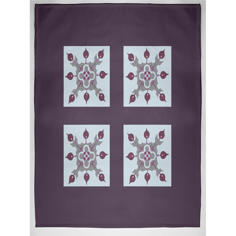 Schueler Plain Weave / Muslin Throw Blanket, Purple