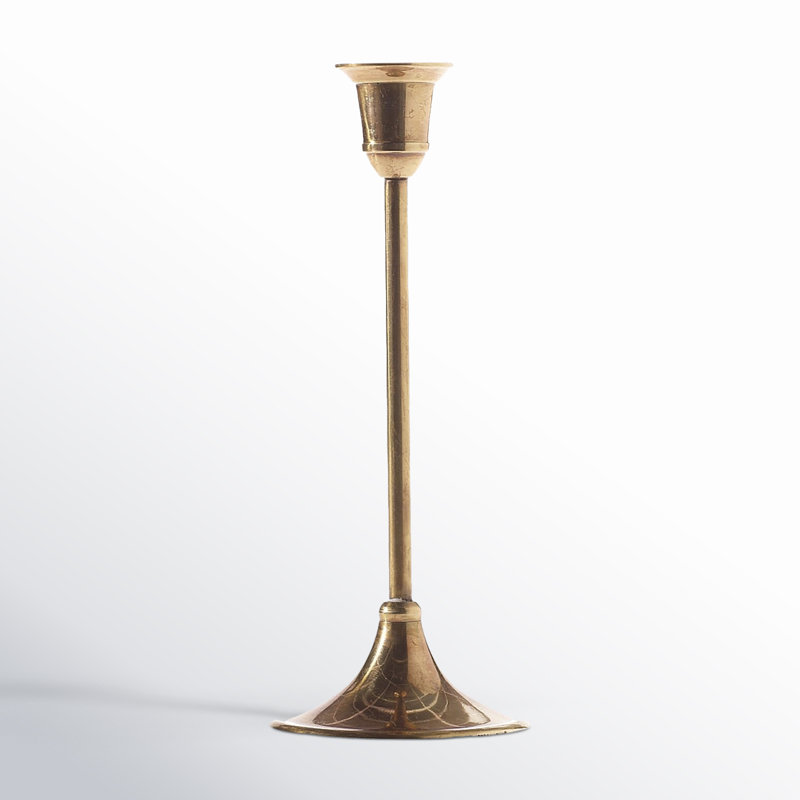 Gola Metal Tabletop Candlestick, 8.25" H x 3.25" W x 3.25" D