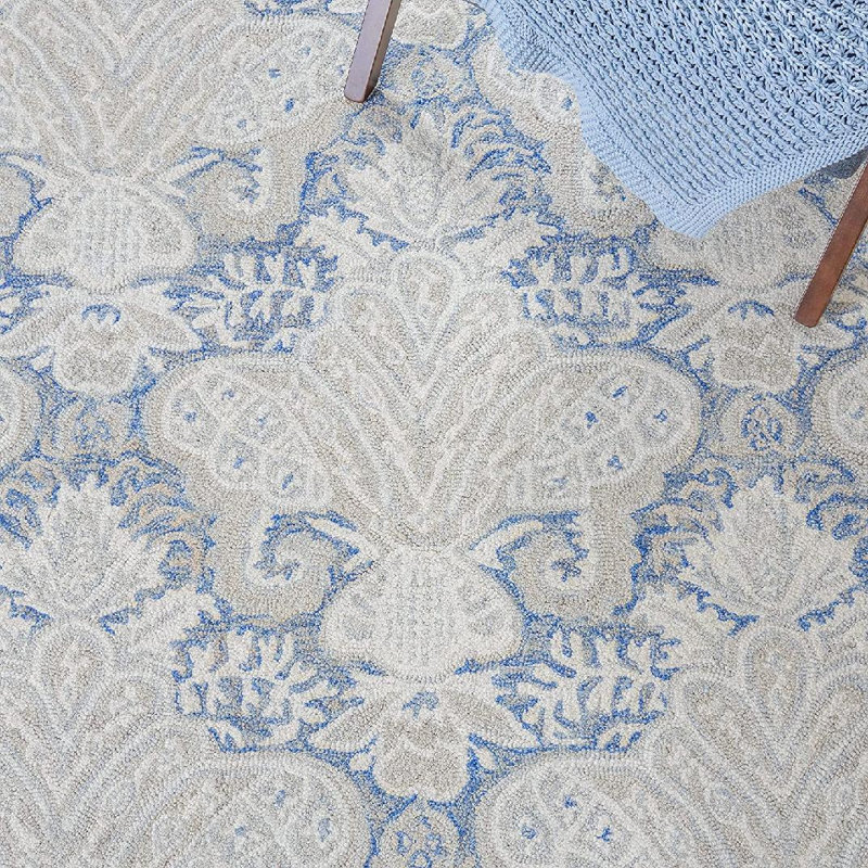 Hitz Hand Tufted Wool And Cotton With Latex Ikat Rug, Rectangle 2'3" x 5'