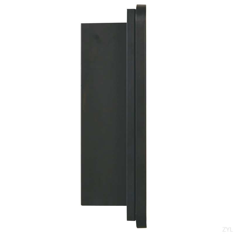Armoire à miroir murale encastrée en métal noir, H 24 po x l 16 po x P 5,12 po