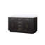 Meuble-lavabo double en chêne noir 60 po X P 22 po D, avec plateau en marbre de culture