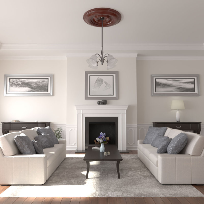 Médaillon de plafond Endurathane Classic, DO 44 1/2 po x P 4 po x P 4 po (convient aux auvents jusqu'à 8 1/4 po)