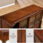 Buffet en merisier massif et bois manufacturé-250381295