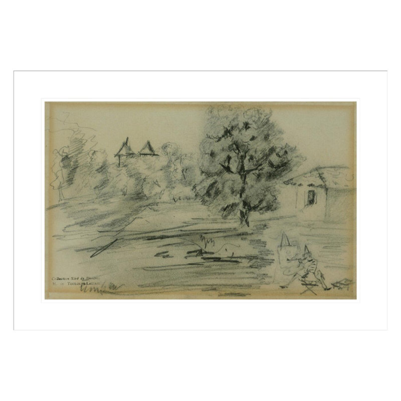 «The Painter devant son sujet» par Henri de Toulouse-Lautrec, impression giclée encadrée, H 21,07 po x l 29,5 po