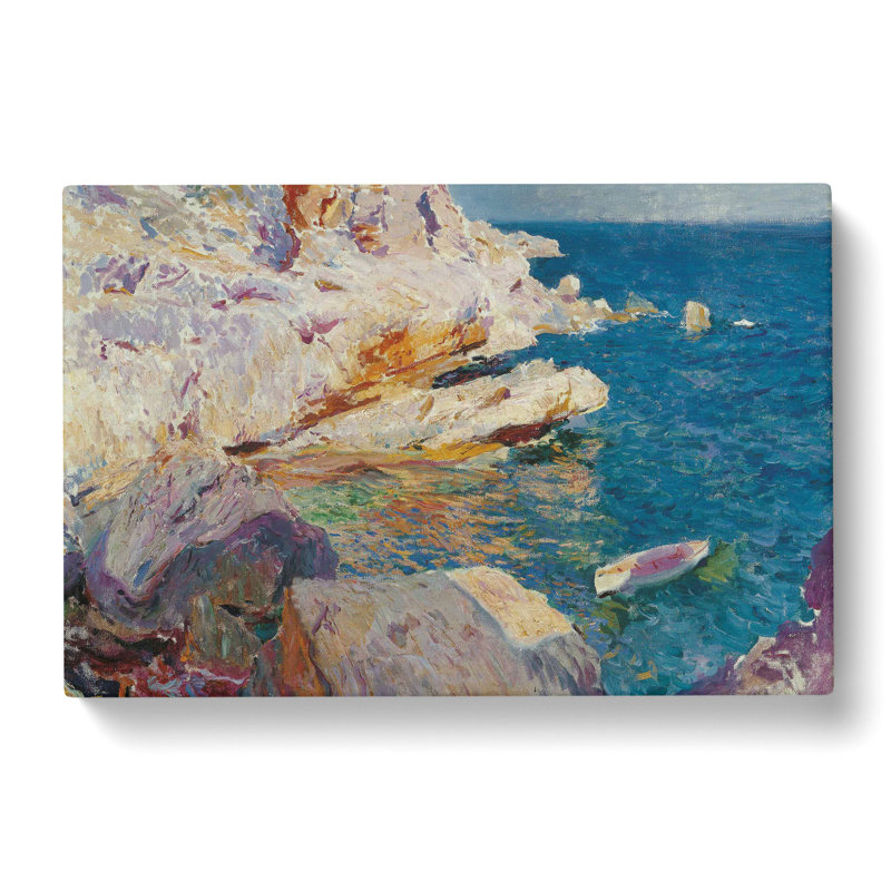 Sea Cliffs by Joaquin Sorolla Y Bastida - Wrapped Canvas Painting, 35cm H x 50cm W x 3cm D