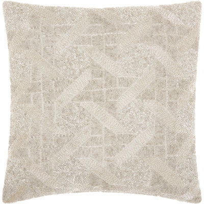 Sequined Cotton Throw Pillow